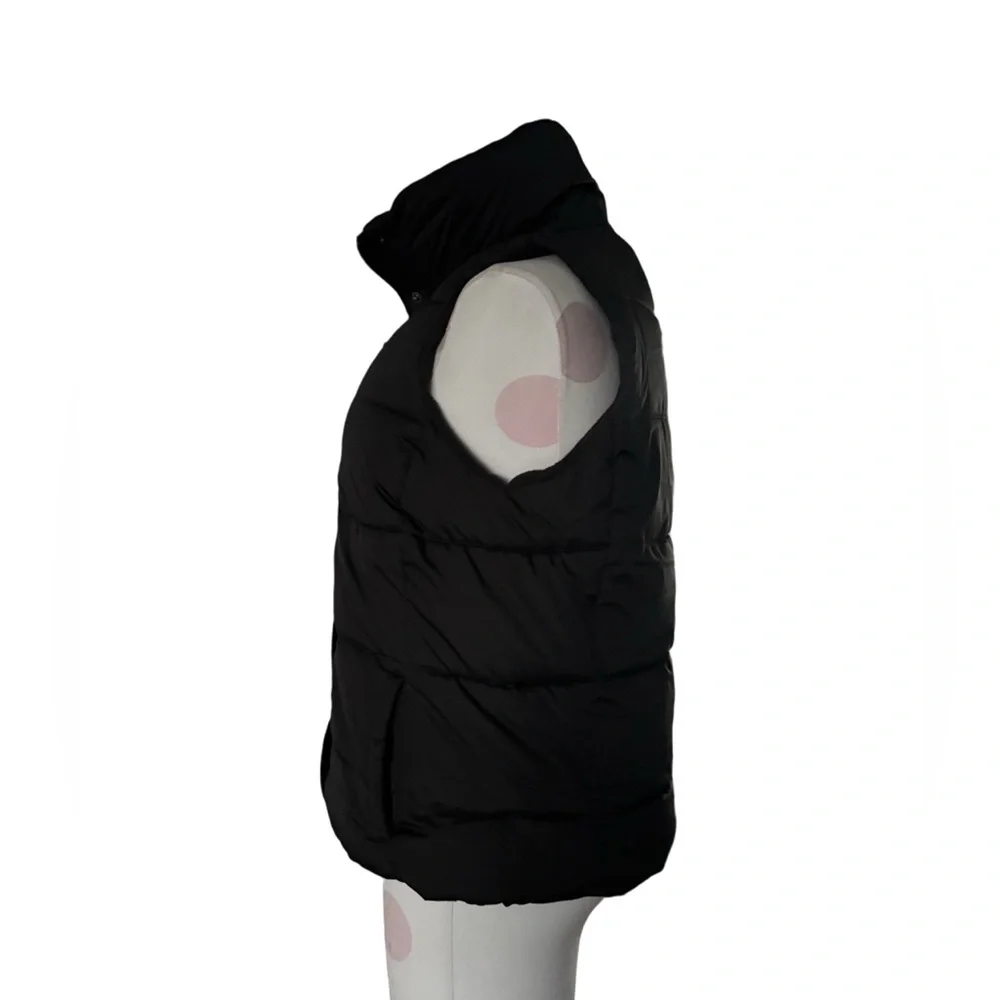 Casual Minimalist Preppy – Puffer Vest – Black – M